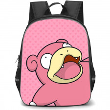 Pokemon Slowbro Backpack StudentPack - Slowbro Mouth Open Pink Background