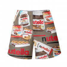 Nutella Beach Shorts Swim Pants Swimming Trunks - Nutella Mania Collage Logo
