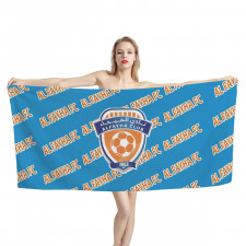 AL Fayha FC Football Club Bath Beach Towel - Fayha Football Club Medley Monogram Wordmark