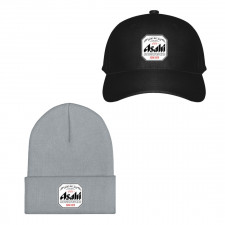 Asahi Breweries Baseball Cap Beanie Hat - Asahi Breweries Old Advertisement With Sticker