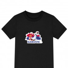 Novak Djokovic Tee Shirt T-Shirt Short Sleeve - Novak Djokovic Celebrating Win Watercolor Style