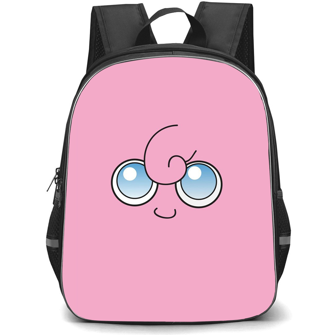 Pokemon Jigglypuff Backpack StudentPack - Jigglypuff Minimalist Art On Pink Background