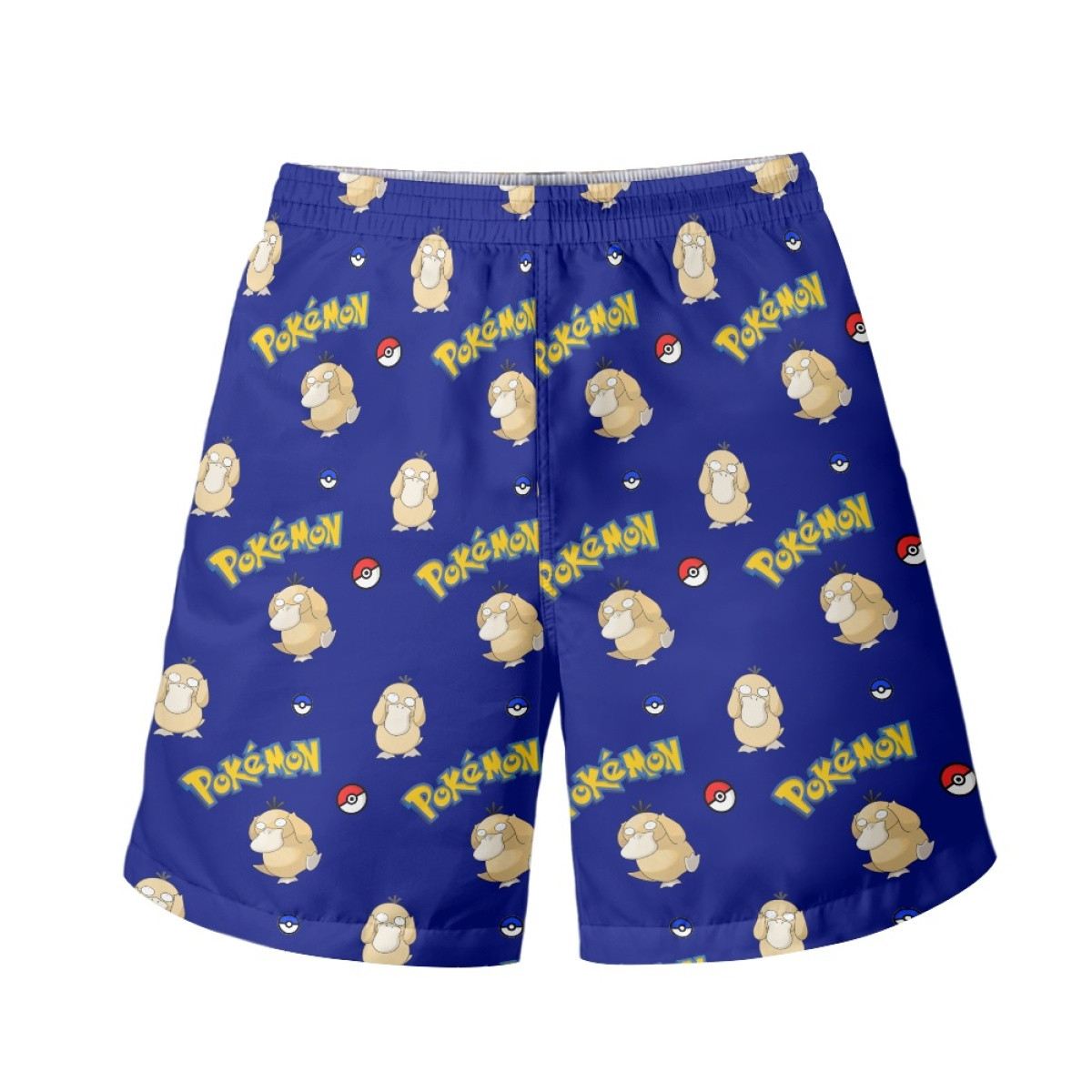 Pokemon Psyduck Beach Shorts Swim Pants Swimming Trunks - Psyduck Character Series Art
