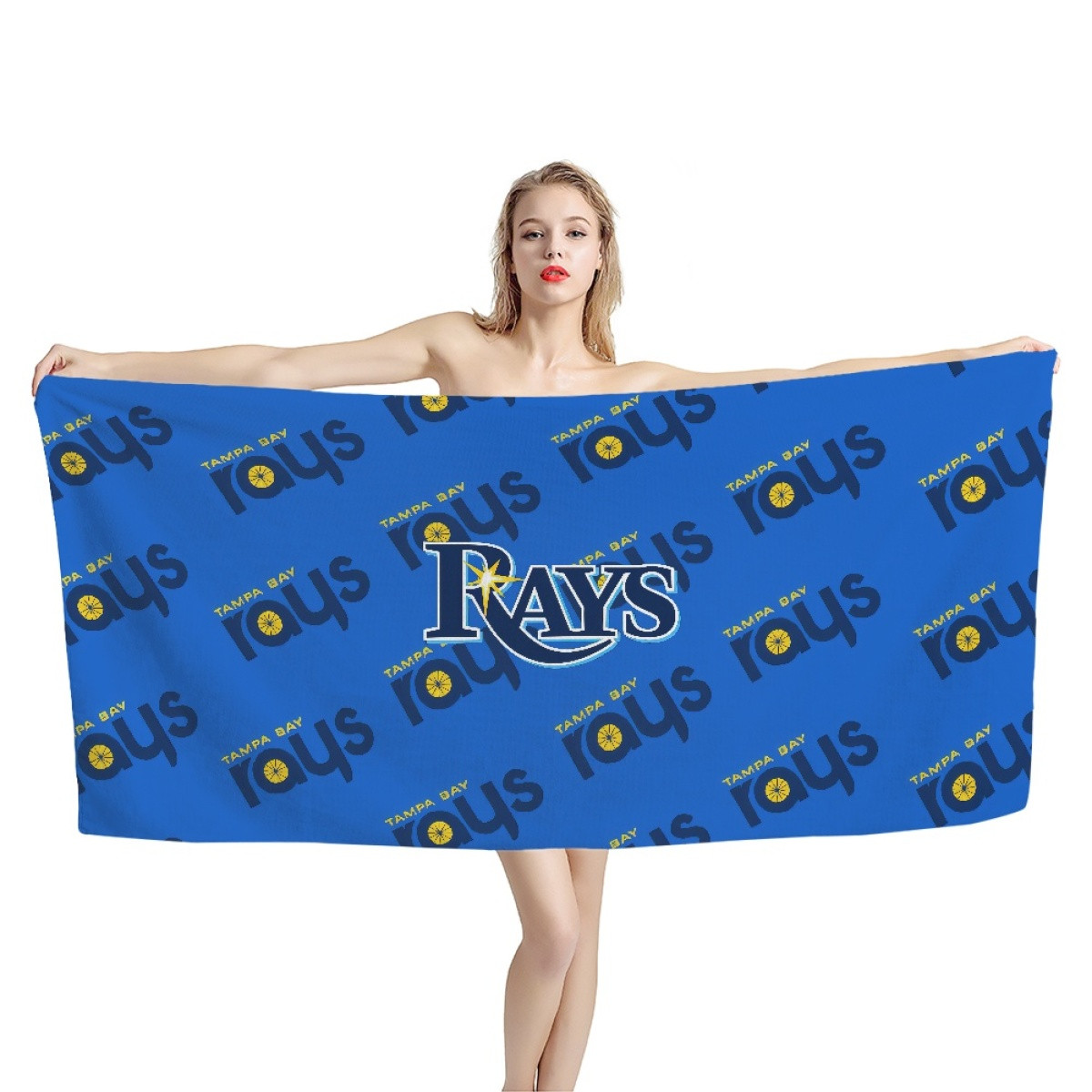 MLB Tampa Bay Rays Bath Beach Towel - Tampa Bay Rays Medley Monogram Wordmark