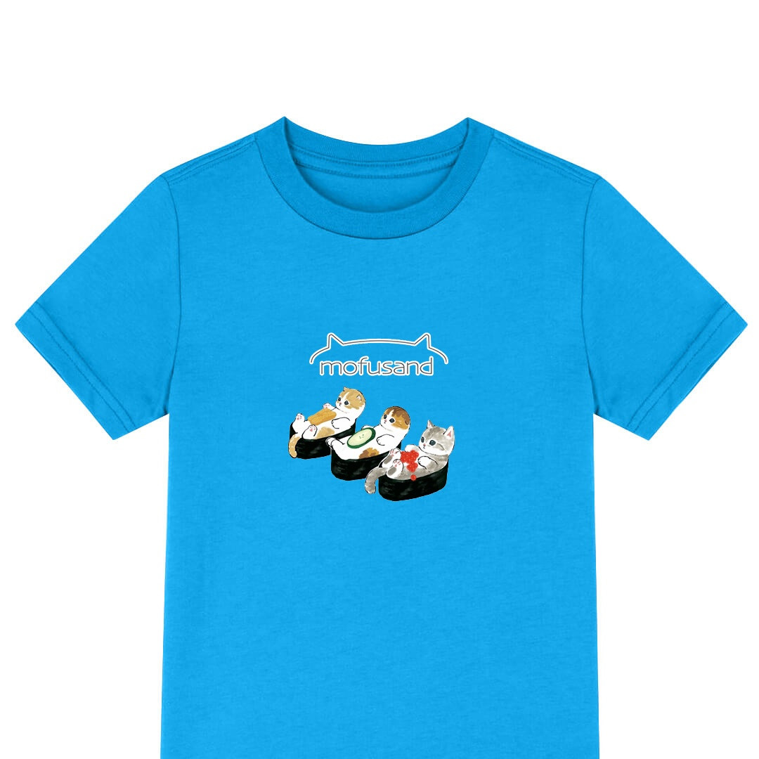 Mofusand Tee Shirt T-Shirt Short Sleeve - Mofusand Cosplaying Sushi