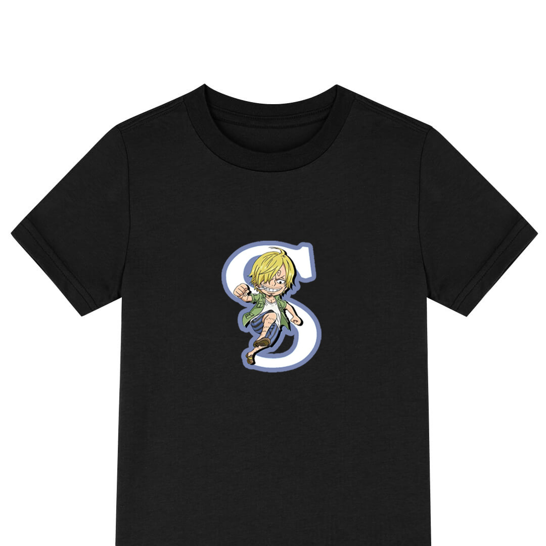 One Piece Sanji Tee Shirt T-Shirt Short Sleeve - Sanji Jumping Chibi Art