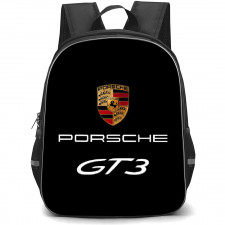 Porsche Backpack StudentPack - GT3 Font and Logo Black Background