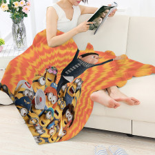 Minions Gru Blanket Throw - Young Gru Surrounded By Minions