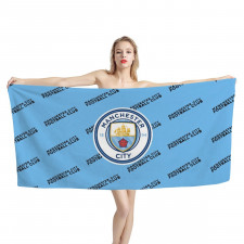 Manchester City Football Club Bath Beach Towel - Manchester City Football Club Medley Monogram Wordmark