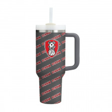 Rotherham United FC Quencher H2.0 FlowState Stanley Tumbler 40oz 1.18L - Rotherham Football Club Medley Monogram Wordmark