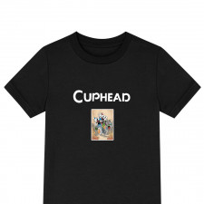 Cuphead Group Tee Shirt T-Shirt Short Sleeve - Cuphead and Mugman Driving Sticker Art