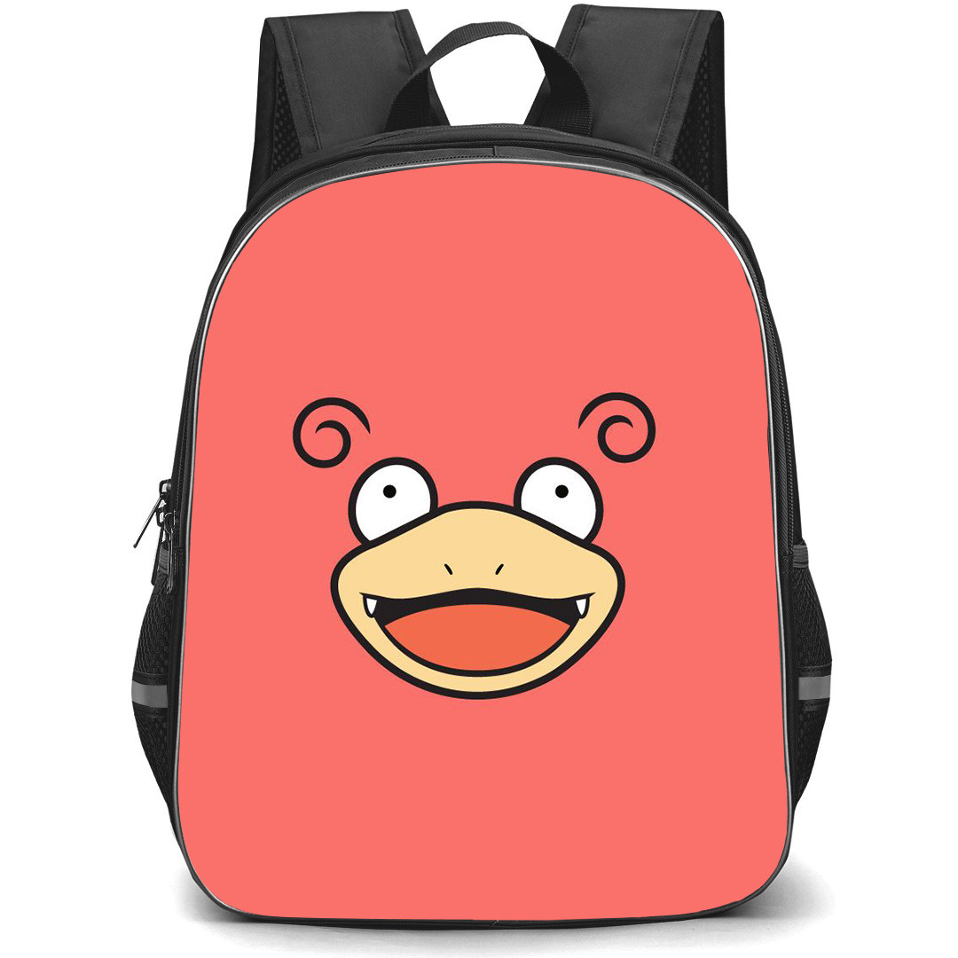 Pokemon Slowbro Backpack StudentPack - Slowbro Minimalist Art On Pink Background