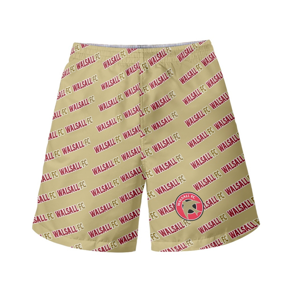 Walsall FC Beach Shorts Swim Pants Swimming Trunks - Walsall Football Club Medley Monogram Wordmark