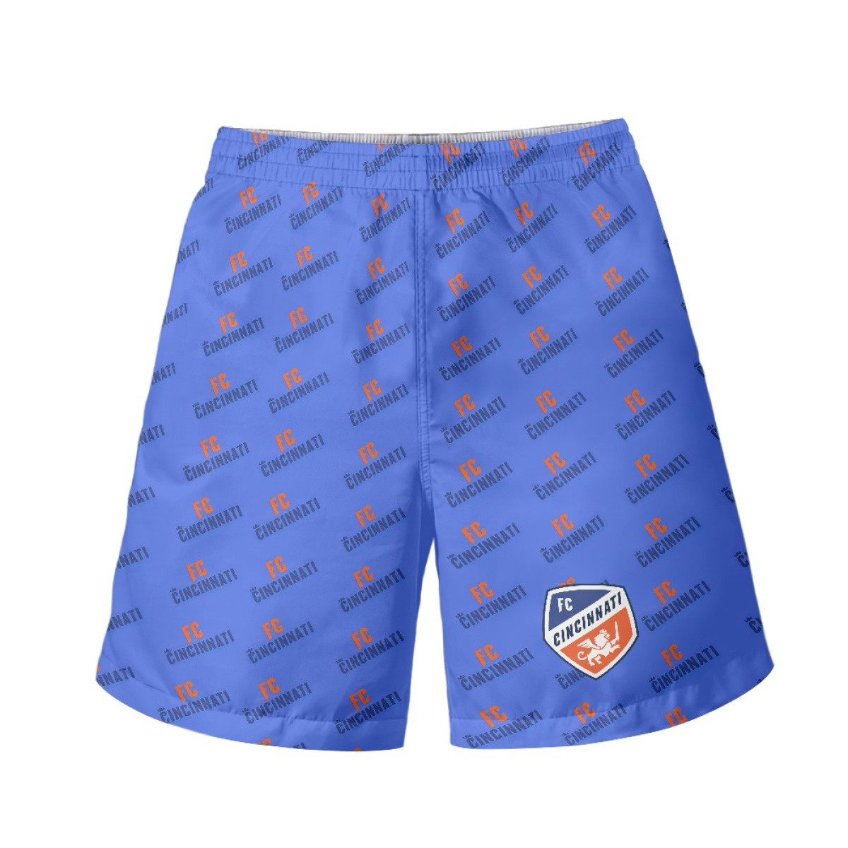 MLS FC Cincinnati Beach Shorts Swim Pants Swimming Trunks - Cincinnati Football Club Medley Monogram Wordmark