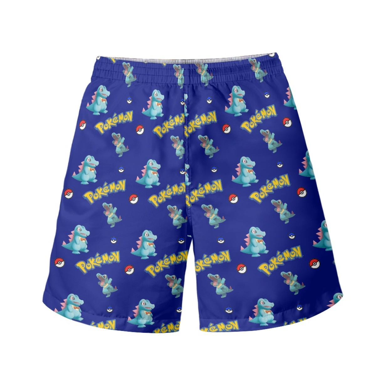 Pokemon Totodile Beach Shorts Swim Pants Swimming Trunks - Totodile Character Series Art