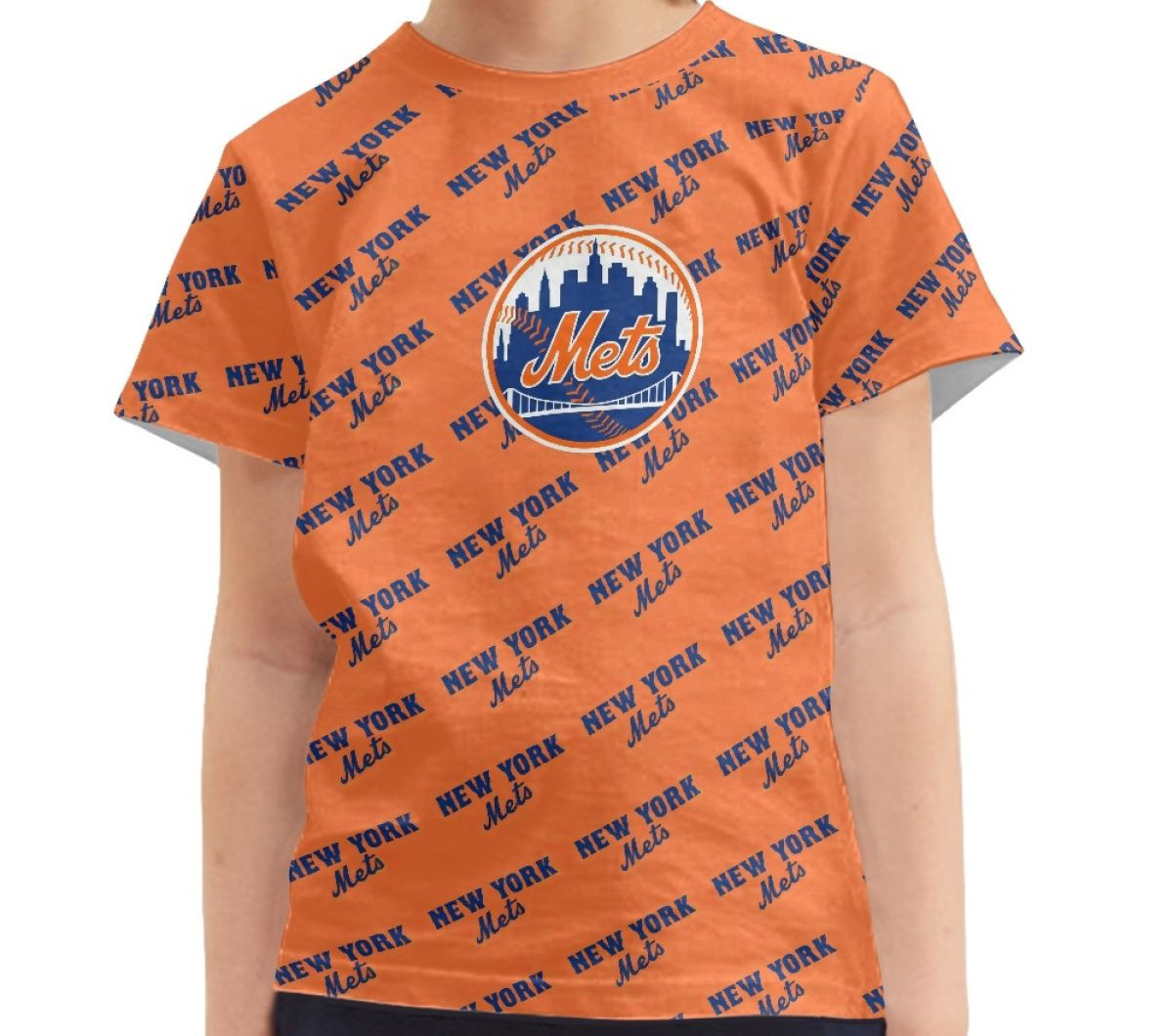MLB New York Mets Tee T-Shirt - New York Mets Medley Monogram Wordmark