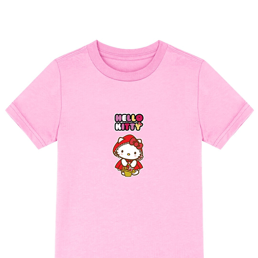 Sanrio Hello Kitty Tee Shirt T-Shirt Short Sleeve - Sanrio Hello Kitty Red Dressed Sticker