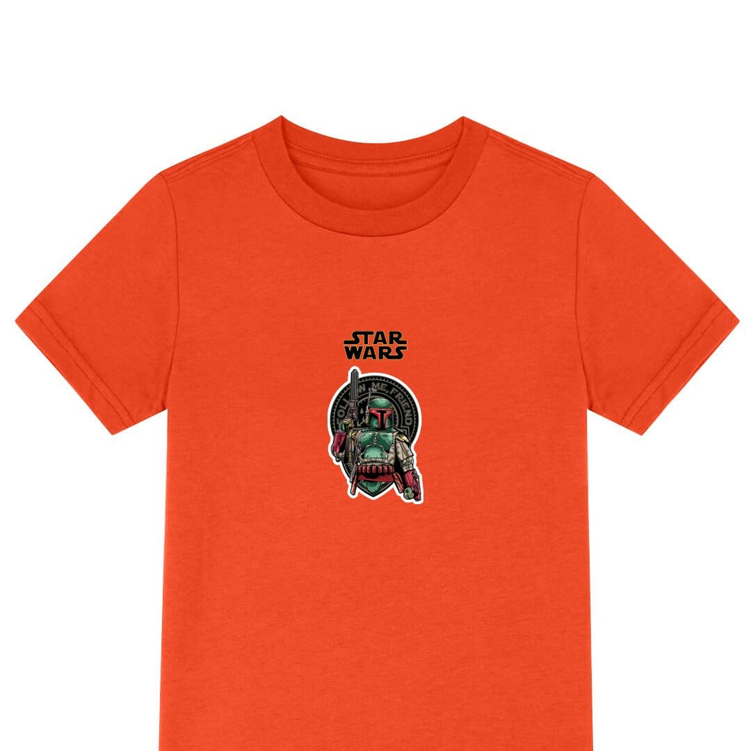 Star Wars Boba Fett Tee Shirt T-Shirt Short Sleeve - Boba Fett Follow Me Friend Cartoon Illustration