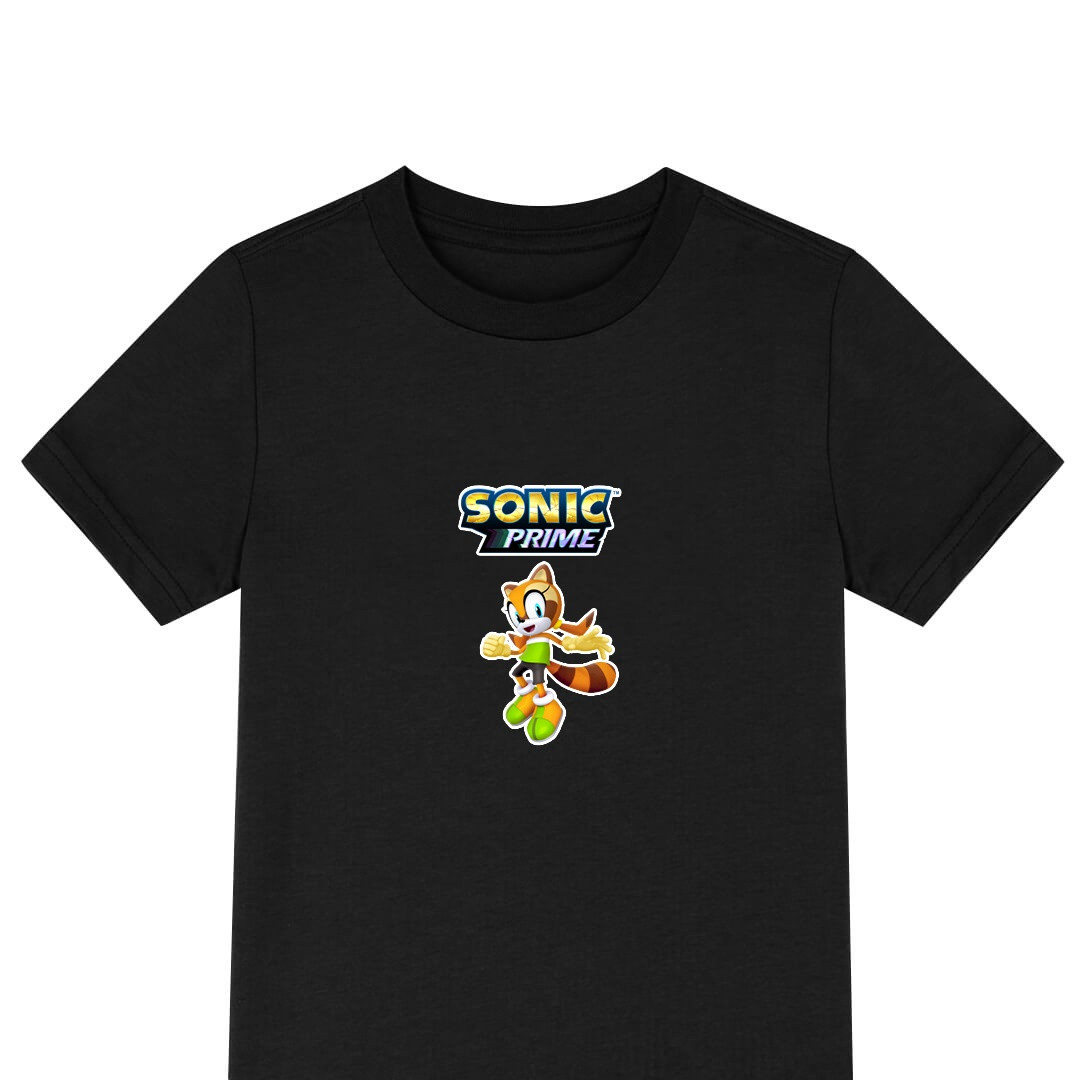 Sonic Prime Marine The Raccoon Tee Shirt T-Shirt Short Sleeve - Marine The Raccoon Character Series