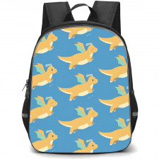 Pokemon Dragonite Backpack StudentPack - Dragonite Pattern Art Blue Background