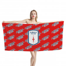 Abha Club Football Club Bath Beach Towel - Abha Football Club Medley Monogram Wordmark