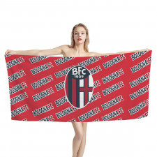 Bologna FC 1909 Football Club Bath Beach Towel - Bologna Football Club Medley Monogram Wordmark