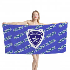 Ionikos FC Bath Beach Towel - Ionikos Football Club Medley Monogram Wordmark