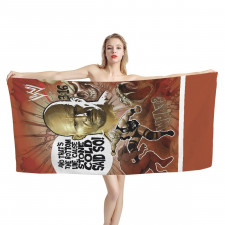 WWE Steve Austin Bath Beach Towel - Steve Austin Grayscale Cartoon Art