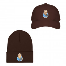 Erling Haaland Baseball Cap Beanie Hat - Erling Haaland Manchester City FC Cartoon Caricature With Trophy Sticker