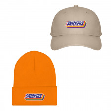 Snickers Baseball Cap Beanie Hat - Snickers Rainbow Logo Sticker