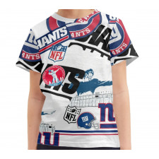 NFL New York Giants Tee T-Shirt - New York Giants Mania Collage Logo