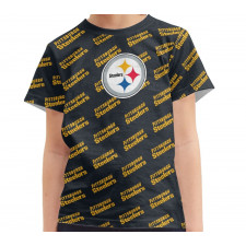 NFL Pittsburgh Steelers Tee T-Shirt - Pittsburgh Steelers Medley Monogram Wordmark