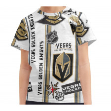 NHL Vegas Golden Knights Tee T-Shirt - Vegas Golden Knights Mania Collage Logo