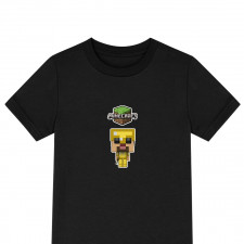 Minecraft Steve Tee Shirt T-Shirt Short Sleeve - Golden Steve Chibi Art Series