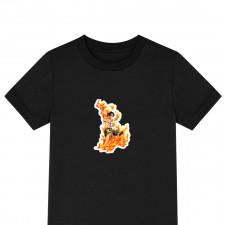 One Piece Ace Tee Shirt T-Shirt Short Sleeve - Ace On Fire Sticker