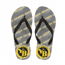 BSC Young Boys Flip Flops Thongs V-Strap Sandals - BSC Young Football Club Medley Monogram Wordmark