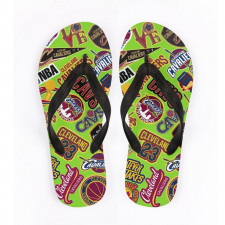 NBA Cleveland Cavaliers Flip Flops Thongs V-Strap Sandals - Cleveland Cavaliers Mania Collage Logo
