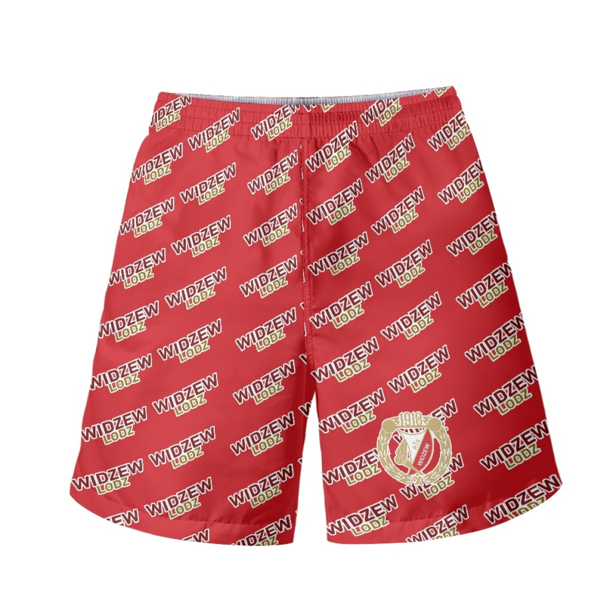 Widzew Lodz Beach Shorts Swim Pants Swimming Trunks - Lodz Football Club Medley Monogram Wordmark