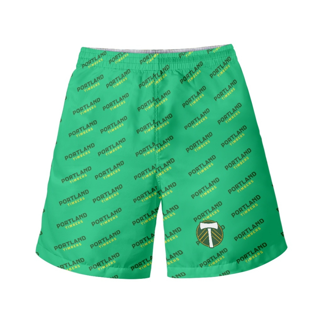 MLS Portland Timbers Beach Shorts Swim Pants Swimming Trunks - Portland Timbers Medley Monogram Wordmark
