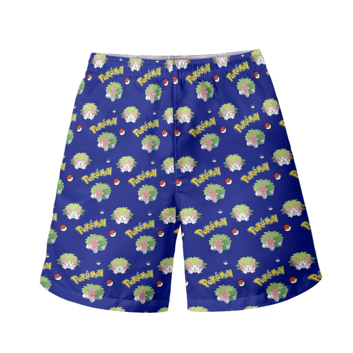 Pokemon Shaymin Beach Shorts Swim Pants Swimming Trunks - Shaymin Character Series Art