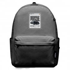 Porsche Backpack SuperPack - Porsche GT3 RS Black Back View Poster Gray Background