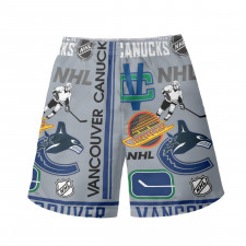 NHL Vancouver Canucks Beach Shorts Swim Pants Swimming Trunks - Vancouver Canucks Mania Collage Logo