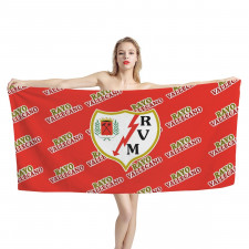 Rayo Vallecano Bath Beach Towel - Vallecano Football Club Medley Monogram Wordmark