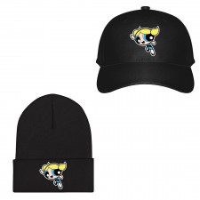 Powerpuff Girls Bubbles Baseball Cap Beanie Hat - Bubbles Flying Character Art