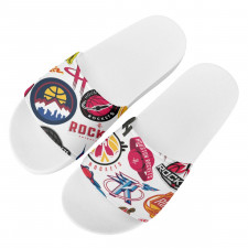 NBA Houston Rockets Slides Pool Slider Slide On Sandals - Houston Rockets Mania College Logo