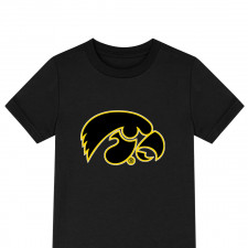 Iowa Hawkeyes Tee Shirt T-Shirt Short Sleeve - Iowa Hawkeyes College Football Team Single Logo