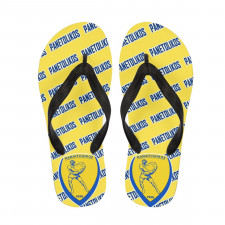Panetolikos FC Flip Flops Thongs V-Strap Sandals - Panetolikos Football Club Medley Monogram Wordmark