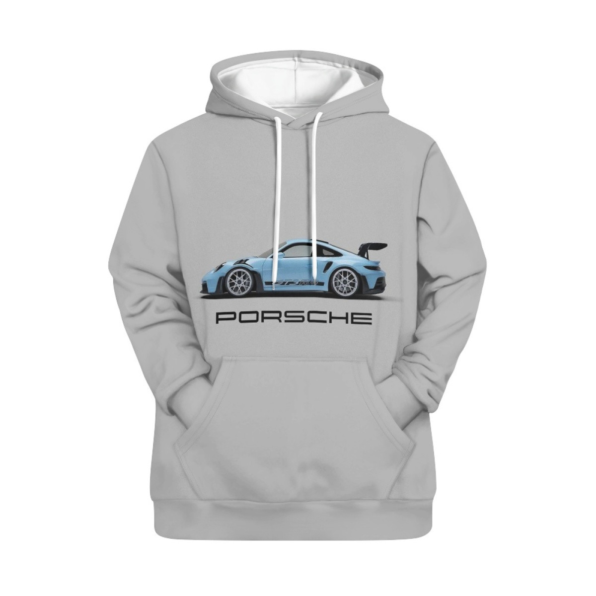 Porsche Hoodie Pullover  - Porsche 911 GT3 On Gray Background