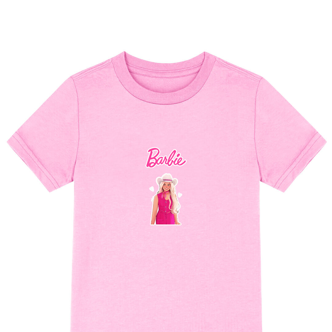Barbie Tee Shirt T-Shirt Short Sleeve - Barbie Cowgirl