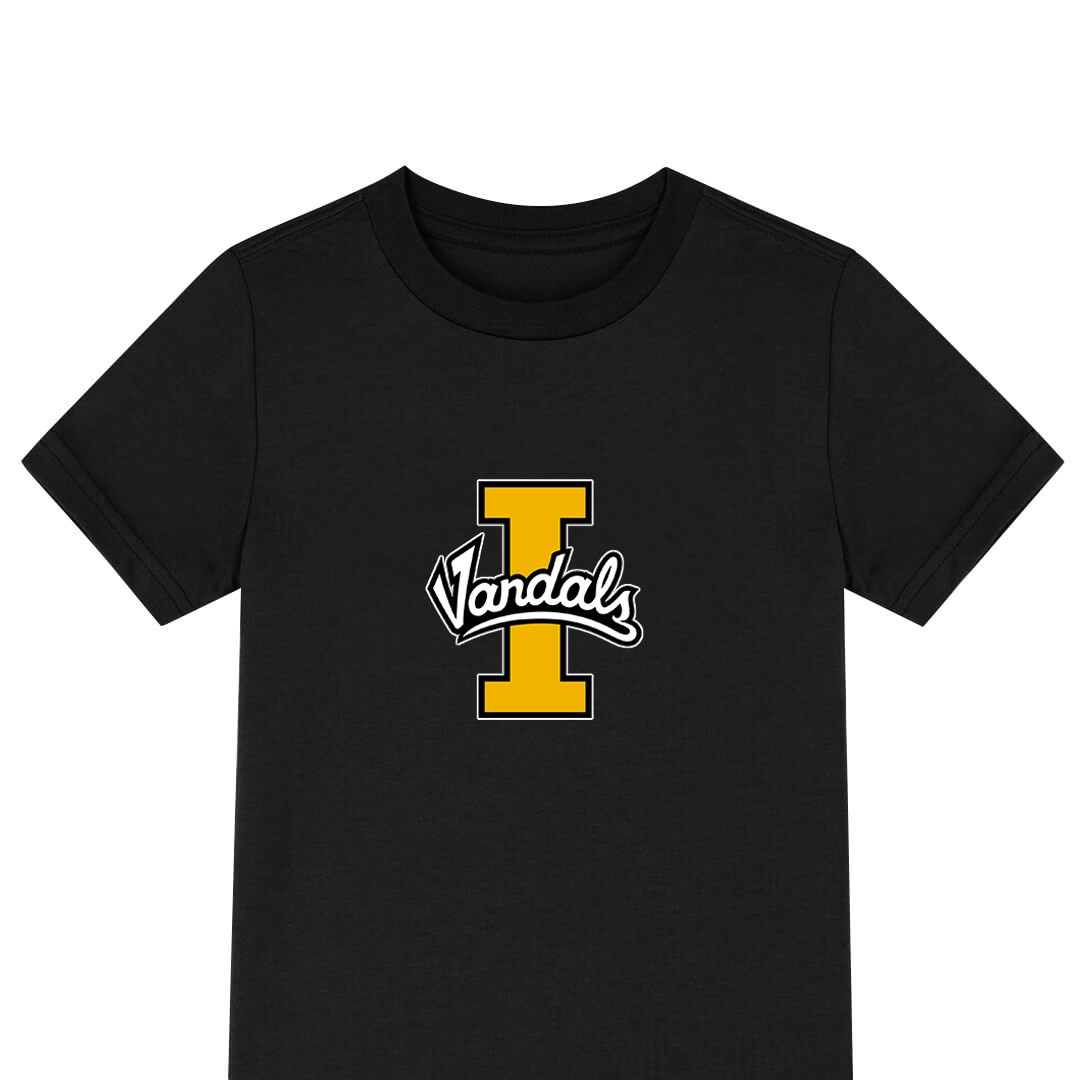 Idaho Vandals Tee Shirt T-Shirt Short Sleeve - University of Idaho Vandals College Football Team Single Logo